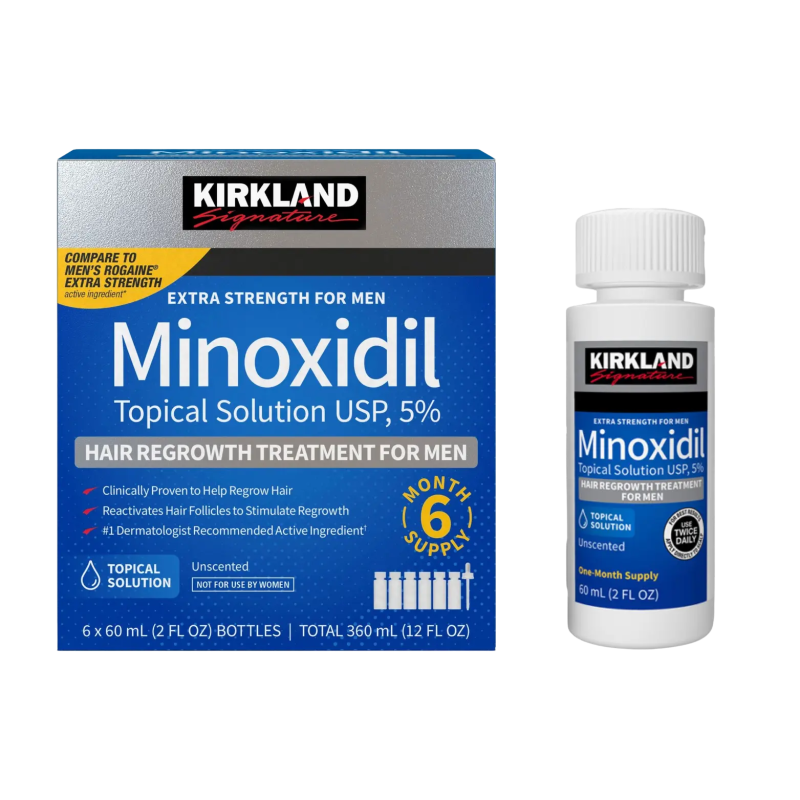 Kirkland Minoxidil 5% Hair Regrowth Treatment - 6 Month Supply (60ml x 6)