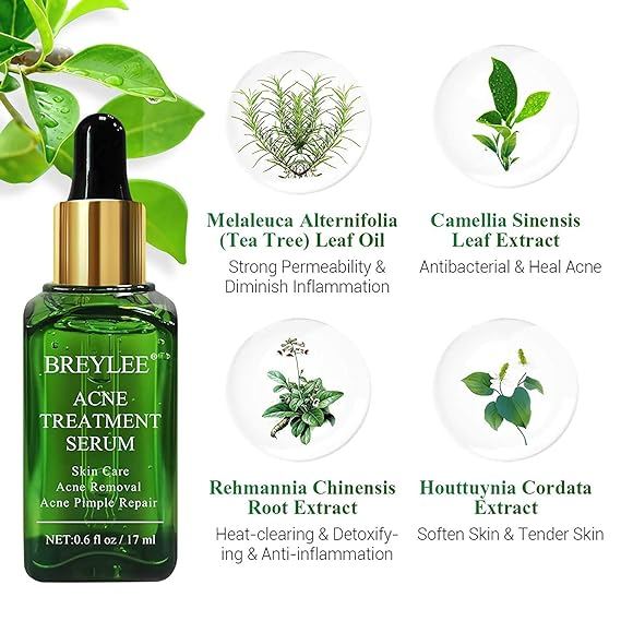 Breylee Tea Tree Acne Treatment Serum 17ml - Clear Skin Serum