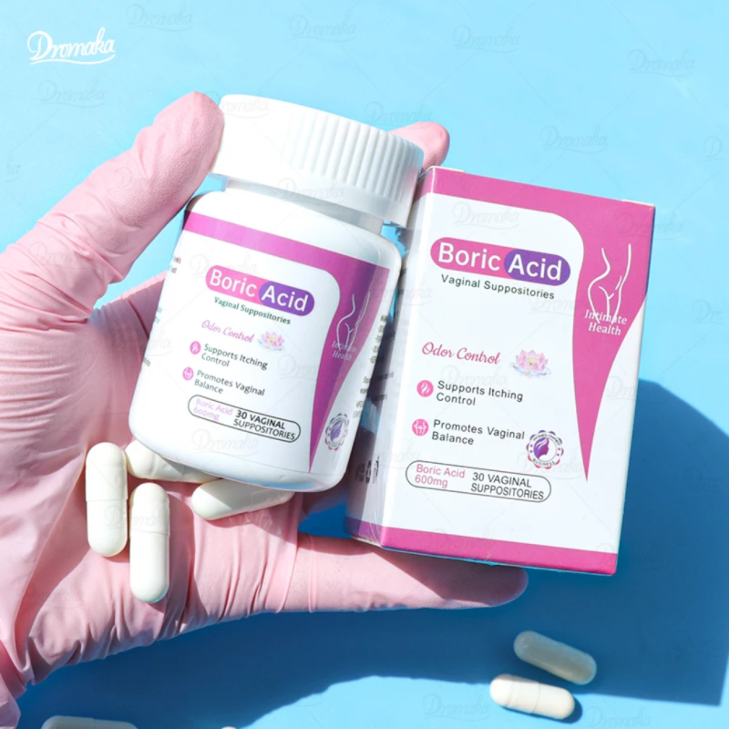 Boric Acid Vaginal Suppositories – 600mg – 30 Count – Odor Control, Itch Relief & Vaginal pH Balance Support