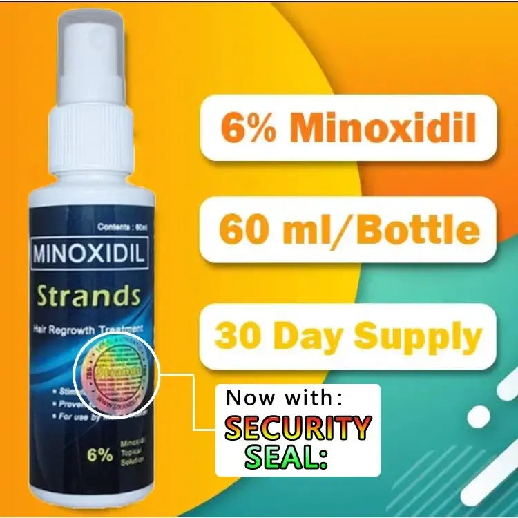 Minoxidil 6% Hair & Beard Growth Solution - Strands Topical Treatment
